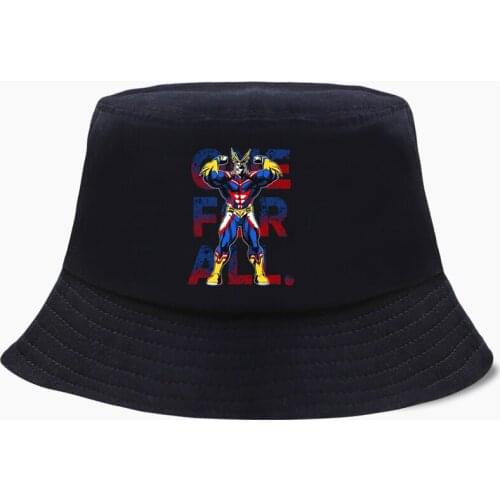 My Hero Academia Panama Bucket Hat Women One For All Japanese Anime Cap Fishing Bob Fisherman Cap Cotton Outdoor Sunscreen Caps