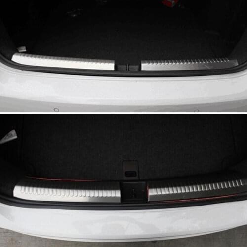 1Pair Stainless Steel Car Door Sill Rear Protector Scuff Plate Cover Decoration For VW Jetta MK6 Sedan 2011-2014 Car Styling