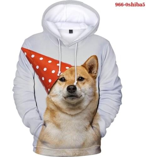 2020 New doge Men Women Hoodies Sweatshirt Harajuku 3D Printed Cute Warm Pullovers Letter Pattern Fashion Autumn Winter Clothes