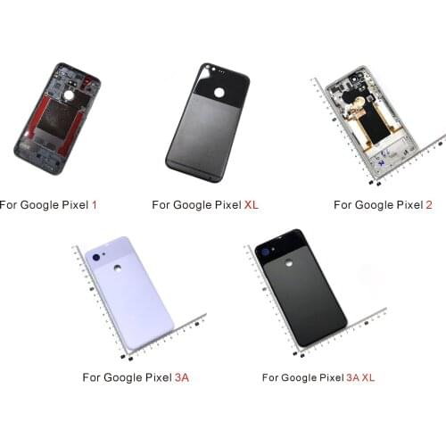 New For Google Pixel 3A 3AXL Battery Cover Door Back Housing Rear Case For Google Pixel 2 Back Battery Door Replacement Parts