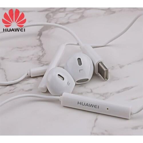 Original HUAWEI CM33 Earphone USB Type-C In Ear Hearphone Headset Mic Volume HUAWEI Mate 10pro 20 X RS P20 Pro Note 10 earphones