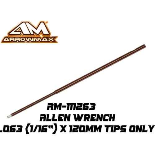 Original ARROWMAX AM-111263 ALLEN WRENCH .063 (1/16") X 120MM TIPs ONLY Inch screwdriver Hexagon head high quality rc tool parts