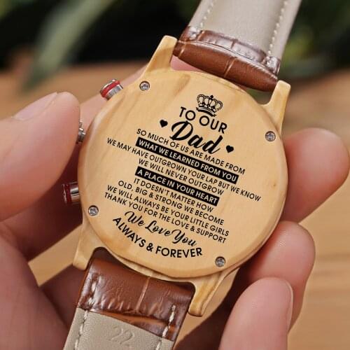 DAD HOW MUCH YOU REALLY CARE - ENGRAVED WATERPROOF WATCH AS DADS BIRTHDAY LIFT, LUXURY MEN WATCH