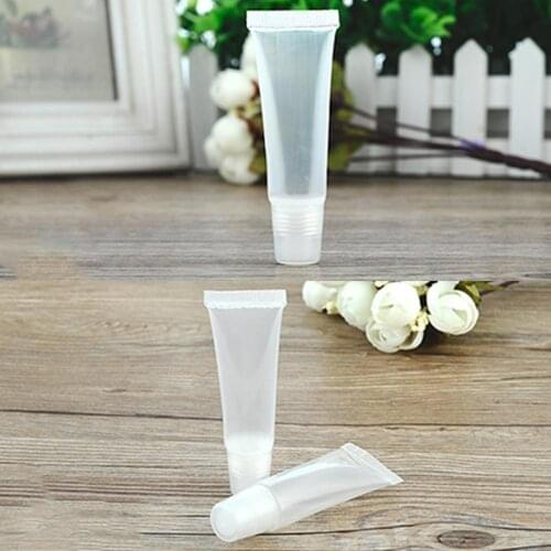 Transparent Tubes Rechargeables En Plastique Pour Brillant À Lèvres Pour Cosmétique Baume À Lèvres Contenant De Maquillage 5ml