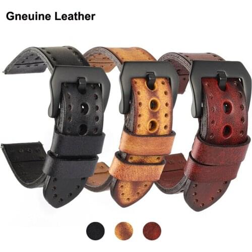 For Huawei Watch 3 GT 2 2E 46mm Honor GS Pro Magic Strap Genuine Leather Watch Band 22mm Handmade Bracelet Watchband Wristband