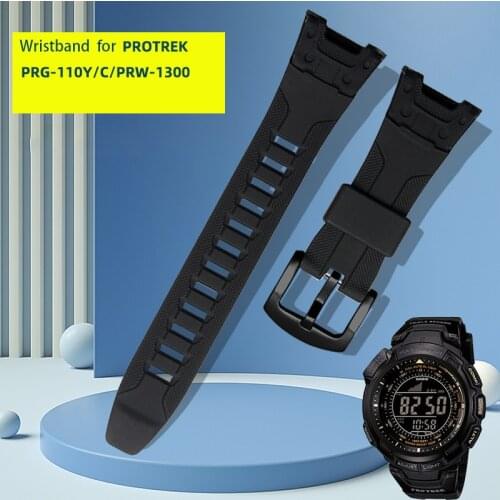 Resin watchband for C-ASIO ProTek watch prg-110y / C / prw-1300y resin silicone watch strap accessories mens wristband chain