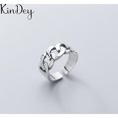 Luxury Brand Big Hollow Chains Rings For Women Wedding Engagement Charm Knuckle Rings Men Vintage Jewelry Romantic Party Gift