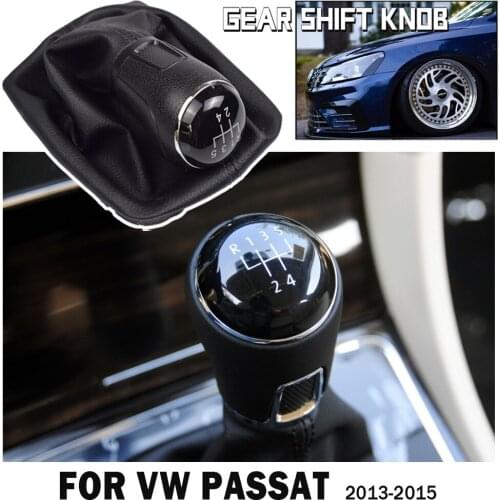 Manual 5 Speed Car Gear Shift Knob HandBall Dust cover For VW Volkswagen Passat 2013 2014 2015 Car Styling