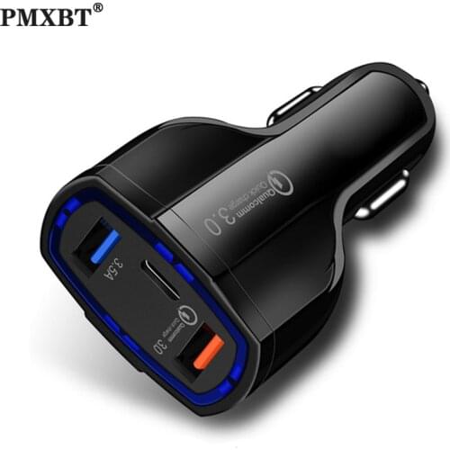 QC3.0 Car PD Charger Dual Port USB For Samsung Galaxy 3.5A Quick Charge Splitter Adapter USB Chargers For iphone laptop In Car