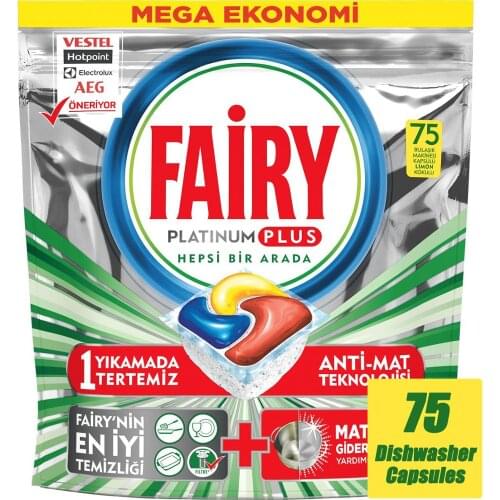 Fairy Platinum Plus Dishwasher Capsules Tablets Dish Tabs Detergent Cleaner Pods Cleaning Dishwashing Concentrate Original