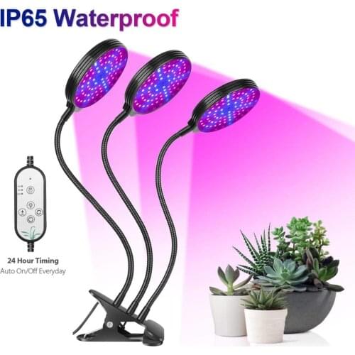 LED 1/2/3/4 Head Plant Growth Light Automatically Turn on and off the Auxiliary Light timing for Seedlings Blooming Fruits