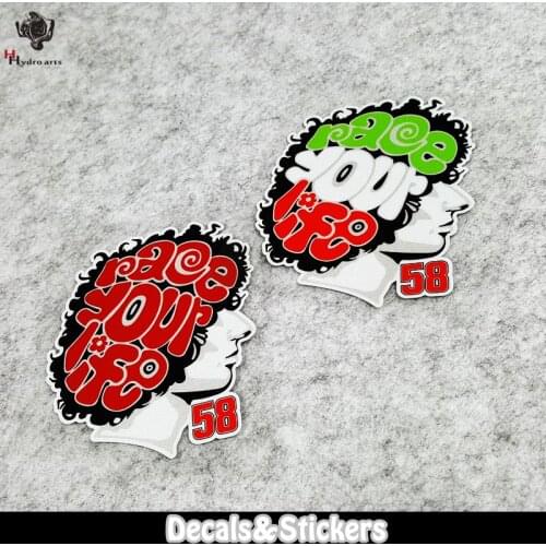 NO.LN044 58 Marc0 Sim0ncelli 3M Material Reflective Stickers MOTO GP Car Sticker Decals Racing Stickers Motorcycle