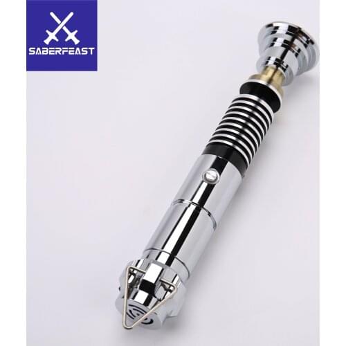 SaberFeast Luke Lightsaber Laser Heavy Dueling RGB Smooth Swing Glossy Metal Hilt 1 Inch FOC Blaster 10 Soundfonts Toy-Hilt