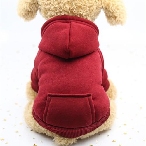 Pet Dog Sweater Hoodies with Pocket Puppy Clothes Sports Dogs Coat Autumn Winter Warm Clothes Size XS-XXL Pet Supplies