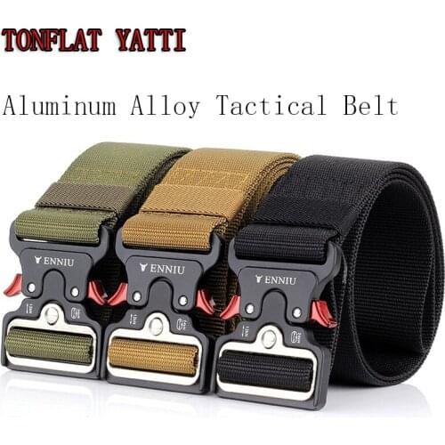 Tactical Nylon Military Waist Belt Combat Tactical Zinc alloy Buckle Adjustable Heavy Duty Training Waist Belt Versatile Belt