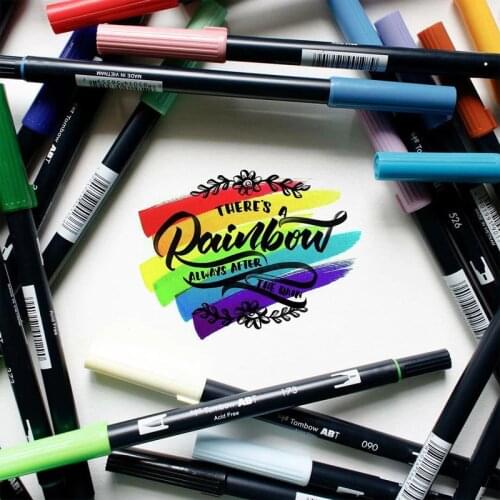 TOMBOW Japan 96 colors double heads art brush set pen marker profession water marker pen painting supplies