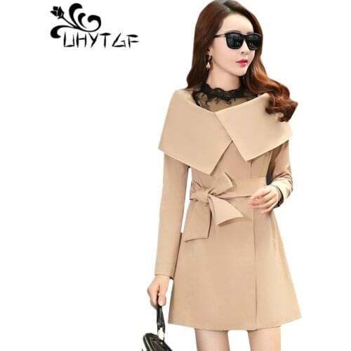 UHYTGF Women's Long Trench Coats