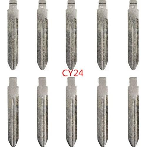10pcs/lot CY24 Uncut Engraved Line Car Remote Key Blade with Scale 04# NO.4