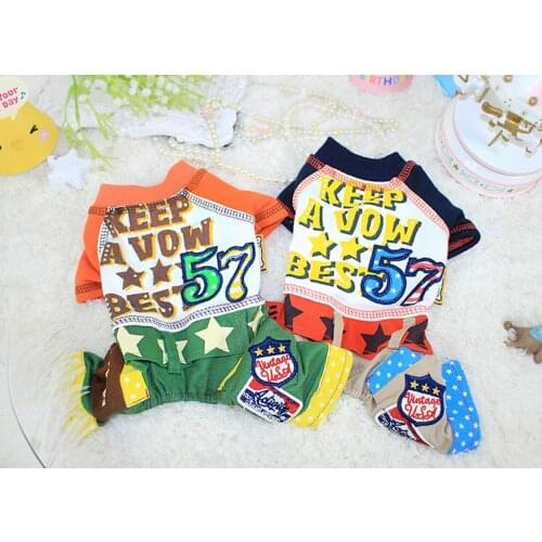 15DF32 Fafa Pet Apparel Costume Dog Clothes Dog Jumpsuit Pants Dog T-shirt Puppy Pants Fashion Design