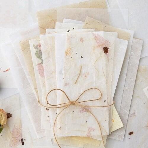 30 Sheet/Bag Handmade Kraft Rice Paper Junk Journal Planner Craft Paper Scrapbooking Vintage Decorative DIY Craft Photo Albums