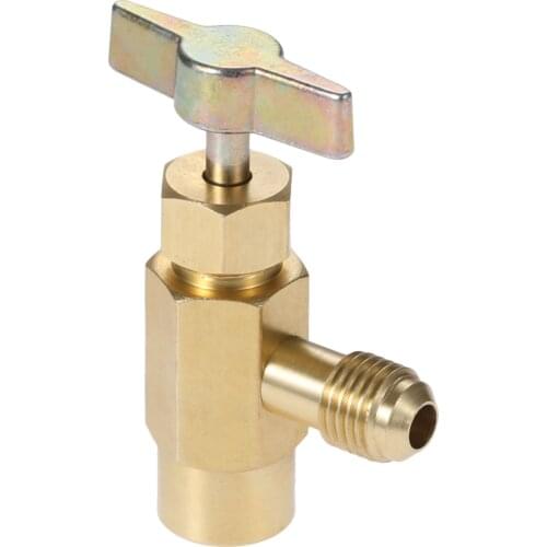 Yetaha 1/4 Thread Adapter R134A Self-sealing Refrigerant Bottle Tap Opener Valve Tool Car Air Conditioning Tools