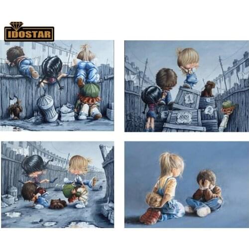 5D Diy Diamond Painting Playful little children Diamond Painting Crystal Rhinestones Embroidery Craft Paint Home Decor Gift