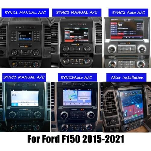 2 Din Android Car Radio For Ford F150 F250 F350 2015-2021 Car Stereo Auto Radio Tape Recorder Tesla Stereo Multimedia Player