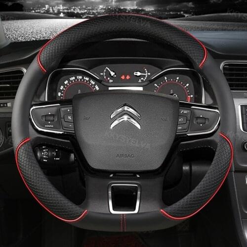 Car Steering Wheel Cover D Type for Citroen C3-XR C4 Sega C4L Elysee DS3 DS4 DS5 DS3 Audi TT Volkswagen Golf 7