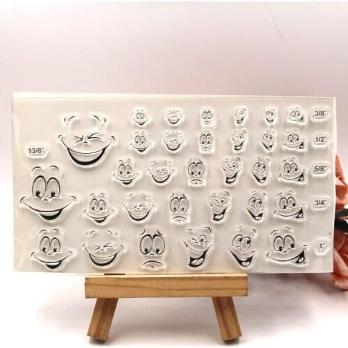 KLJUYP Face Clear Stamps Scrapbook Paper Craft Clear stamp scrapbooking