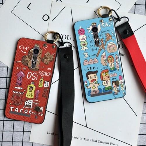 Cute Japan Cartoon Silicone Case For Asus zenfone Selfie ZD551KL Neck Strap Back Cover For Asus ZenFone 3 ZE552KL Case