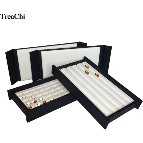 Fashion 50 Grains Mute Magnet Cover Superior Leather Diamond Display Storage Box Gemstone Jewelry Holder Organizer Travel Tray