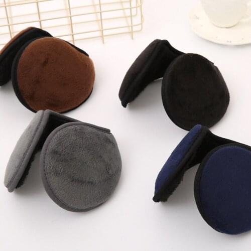 Soft Earmuffs Women Men Ear Cover Protector Ear Mask Thicken Plush Winter Mens Warm Solid Earmuff Warmer Apparel Accessories