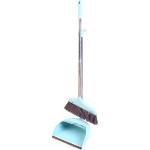 Set Dust Broom Fold Dustpan Garden Cleaning Broom Bristles Sweeping Plastic Menage Nettoyage Home Cleaning Products BE50WC