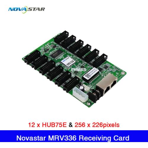 Novastar MRV336 Data Synchronous Receiver Card.control range 256 x 226 Pixels 12 x HUB75 interface for LED display