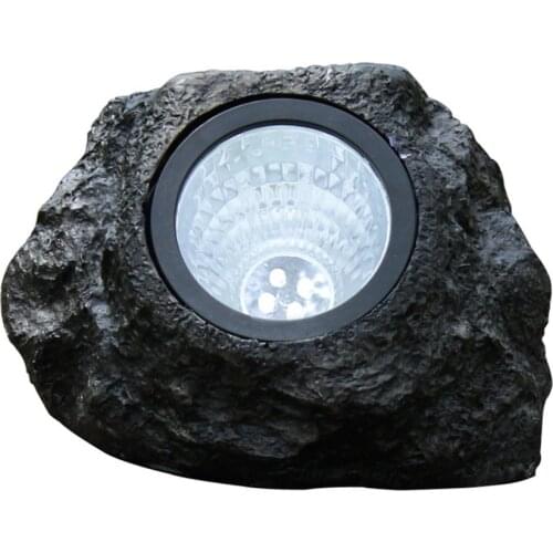 New 5W Solar Powered Light Simulation Stone Lamp Spotlight Decoration Cold White IP65 Waterproof for Outdoor Garden Lawn Garden