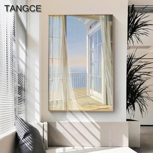 Modern Seascape Wall Pictures Nordic Scenery Posters and Prints Abstract Canvas Paintings for Living Room Bedroom Home Decor