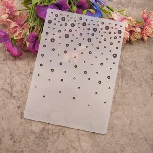 Plastic Embossing Folder Template DIY Scrapbook Photo Album Cards Flower Crafts E56C