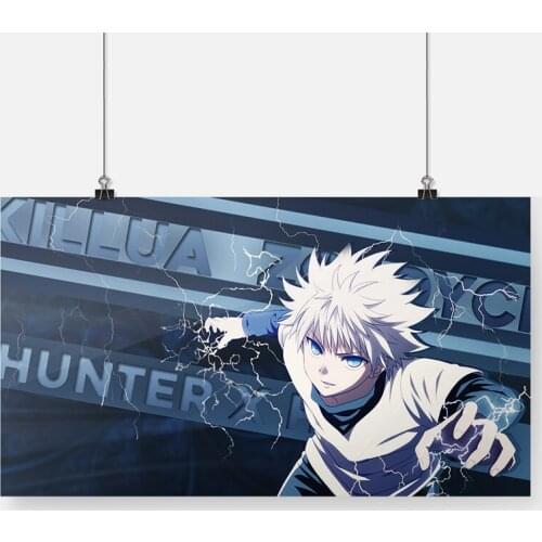 Killua Zoldyck Hunter x Hunter Anime Poster Framed Wooden Frame Canvas Painting Wall Art Decor room Study Home Decoration Prints