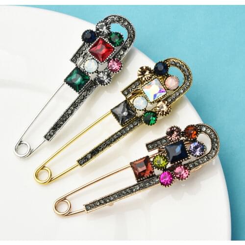 Wuli&baby Vintage Large Pin Brooches Valentines Day Gift Winter Sweater Brooch Fashion Women Jewelry