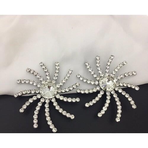 Sunflower full diamond crystal ear clip