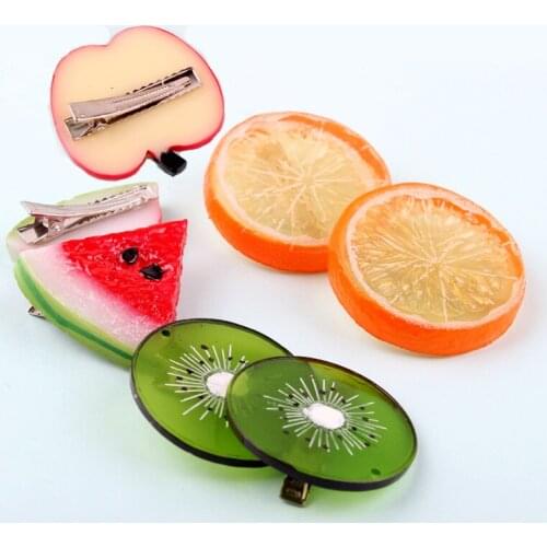 Summer Style Watermelon etc Fruits Slice Hair Accessories for Women Hair Clips Barrettes Fashion Hairwear