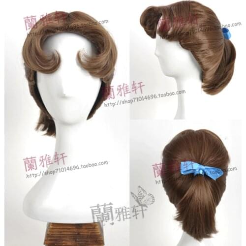 Peter pan Wendy Princess wig Fang Wen cosplay Animation wig for women party +wig cap