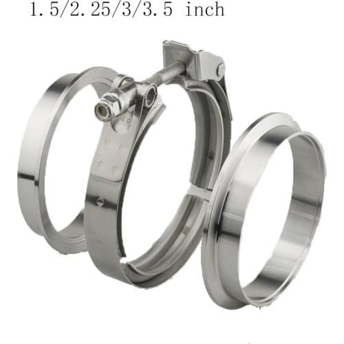1.5/2.25/3/3.5 Inch Male/Female V-Band Clamp Flange Kit V-band Turbo Exhaust Pipes Car Accessories