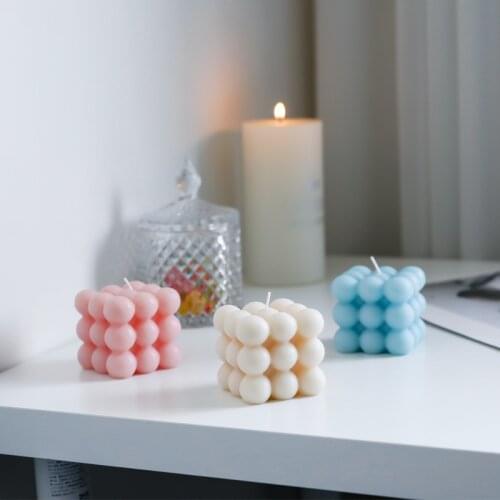 Small Soy Wax Bubble Cube, 1 Piece, Scented & Relaxing Candles, Aromatherapy, Birthday Gift