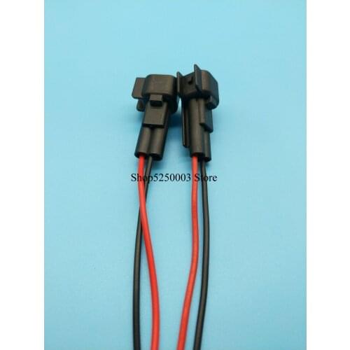 2-pin Fuel Injection Connector EV6 male connector with cable Injector plug auto wire harness