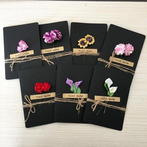 20set/lot Dry flower retro message gift business card /Valentines Day New Year greeting cards
