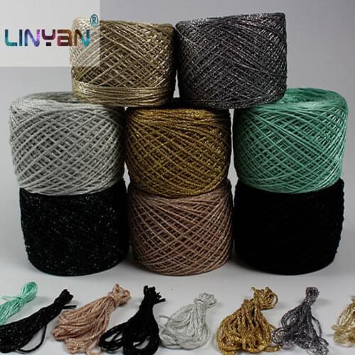 200g/lot Yarn For Knitting& Crocheting matethreads DIY Yarns crochet Metallic + Cotton metallized thread Hand Knitting ZL4