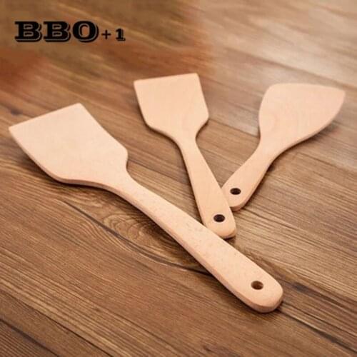 3Pcs/set Wood Cookware set Cooking Utensils Beech Wooden Turner Cook Turner Shovel Rice Spoon Kitchen Gadgets Accessories 3 Size