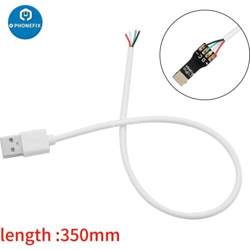 5/10PCS USB 2.0 A Type Male to 4 Wires Open Cable for DIY OEM White Color 35cm for Smart Device