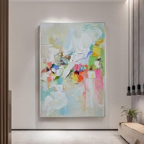 Abstract Painting 100% Handpainted Modern Abstract Painting Colorful Landscape Art Picture On Canvas For Home Decor wall picture